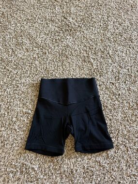 Aerie Real Me Black High-Rise Bike Shorts
